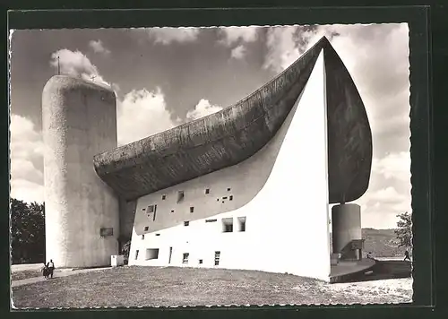 AK Ronchamp, Chapelle de Notre-Dame du Haut von Bauhaus-Architekt Le Corbusier