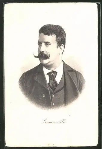 AK Portrait von Ruggero Leoncavallo, italienischer Komponist