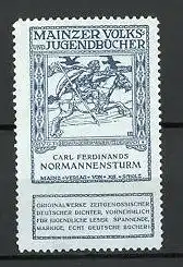 Reklamemarke Mainzer Volks- und Jugendbücher, Carl Ferdinands Normannensturm