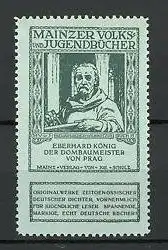 Reklamemarke Mainzer Volks- und Jugendbücher, Eberhard König - Der Dombaumeister von Prag