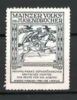 Reklamemarke Mainzer Volks- und Jugendbücher, Originalwerke zeitgenössischer Deutscher Dichter