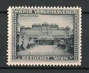 Reklamemarke Wiener Verkehrsverein, Belvedere in Wien