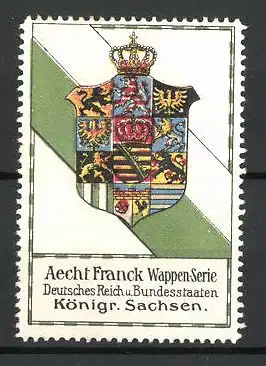 Reklamemarke Wappen Königreich Sachsen