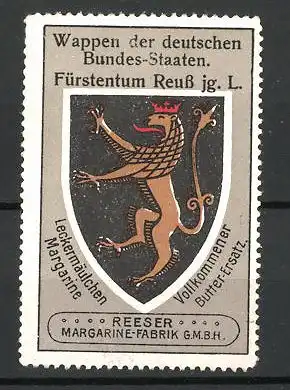 Reklamemarke Wappen vom Fürstentum Reuss