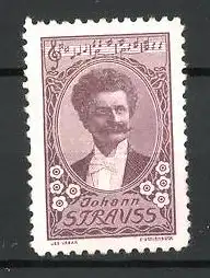 Reklamemarke Komponist Johann Strauss