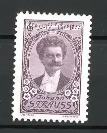 Reklamemarke Komponist Johann Strauss