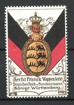 Reklamemarke Wappen vom Königreich Württemberg