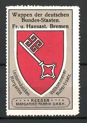 Reklamemarke Wappen von der Freien und Hansestadt Bremen