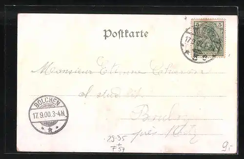 Passepartout-Lithographie Metz, Paradeplatz, Denkmal Keiser Wilhelm I., Dom, Deutsches Thor, Kleeblatt
