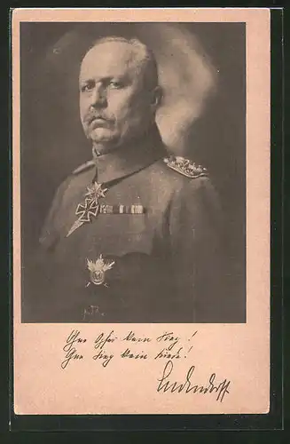 AK General Erich Ludendorff in Uniform