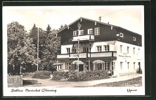 AK Chieming, Blick zum Gasthaus Marienbad