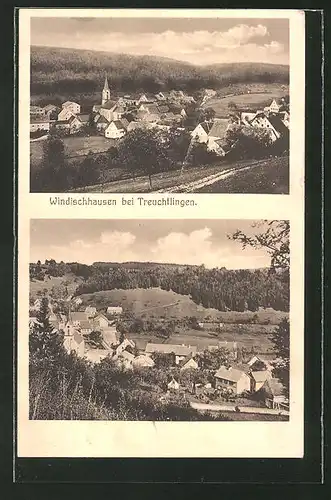 AK Windischhausen / Treuchtlingen, Ortsansichten vom Berg aus