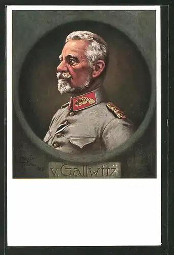 Künstler-AK Maxim Trübe: General von Gallwitz