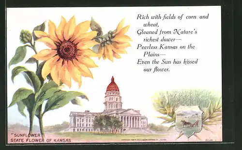 AK Topeka, KS, "Sunflower" State Flower, State Capitol