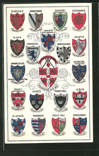 AK University of Cambridge, Wappen der Colleges