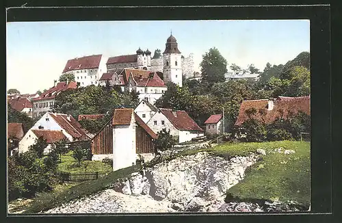 AK Parsberg i. Opf., Romant. Blick, Ortspartie