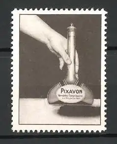 Reklamemarke Pixavon Haarpflegemittel, Flasche Pixavon