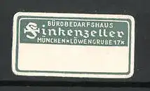 Reklamemarke München Bürobedarfshaus Finkenzeller