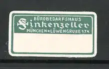 Reklamemarke München Bürobedarfshaus Finkenzeller