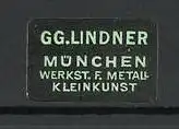 Reklamemarke München, Werkstatt für Metall-Kleinkunst GG. Lindner