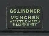 Reklamemarke München, Werkstatt für Metall-Kleinkunst GG. Lindner