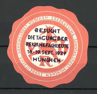 Reklamemarke München, Besucht die Tagung der Reklamefachleute 1927