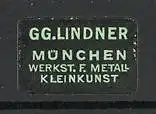 Reklamemarke München, Werkstatt für Metall-Kleinkunst GG. Lindner