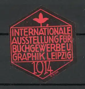 Reklamemarke Leipzig, Internationale Ausstellung für Buchgewerbe und Graphik 1914