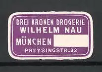 Reklamemarke München, Prinzregent-Drogerie Karl Elgert
