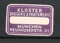 Reklamemarke München, Kloster Drogerie & Parfümerie