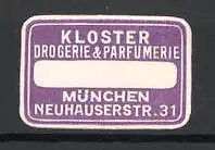 Reklamemarke München, Kloster Drogerie & Parfümerie