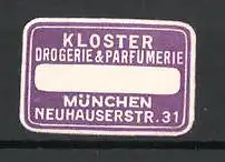 Reklamemarke München, Kloster Drogerie & Parfümerie