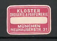 Reklamemarke München, Kloster Drogerie & Parfümerie