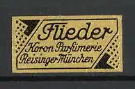 Reklamemarke München, Flieder Koron Parfümerie Reisinger