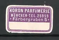 Reklamemarke München, Koron Parfümerie