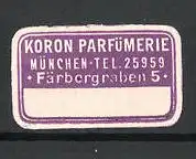 Reklamemarke München, Koron Parfümerie