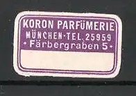 Reklamemarke München, Koron Parfümerie