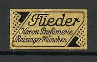 Reklamemarke München, Flieder Koron Parfümerie Reisinger