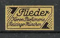 Reklamemarke München, Flieder Koron Parfümerie Reisinger