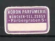 Reklamemarke München, Koron Parfümerie