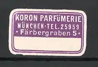 Reklamemarke München, Koron Parfümerie