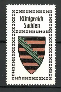 Reklamemarke Wappen vom Königreich Sachsen