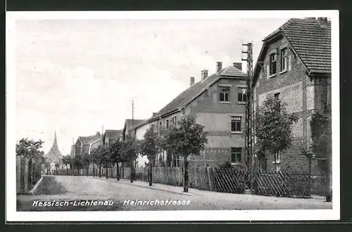 AK Hessisch Lichtenau, Strassenpartie in der Heinrichstrasse