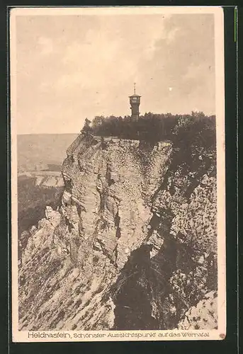 AK Heldra, Turm auf dem Hedrastein