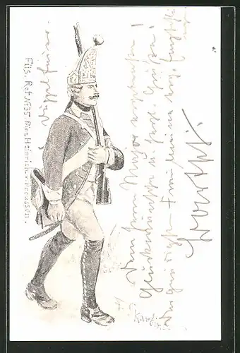 Künstler-AK Franz Skarbina: Soldat des Füs. Rgt. No. 35 Prinz Heinrich v. Preussen