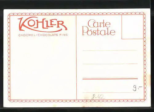 Künstler-AK Reklame "Kohler Chocmel / Chocolats Fin", Der kleine Däumling