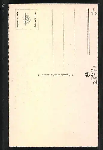 Künstler-AK E. Colombo: kleine Geisha mit Vogelkäfig und Katze