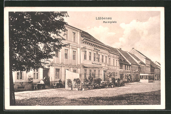 Ak Lubbenau Hotel Zum Deutschen Haus Am Marktplatz Nr 8010377