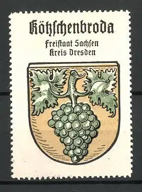 Reklamemarke Kötzschenbroda, Wappen des Ortes