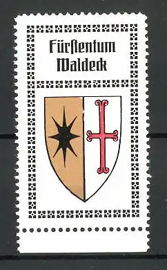 Reklamemarke Wappen vom Fürstentum Waldeck